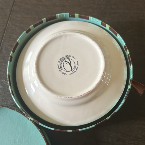 Beautiful Vintage Small Appetizer Dessert Plates Set Of 4 Blue & Brown - Picture 5 of 7